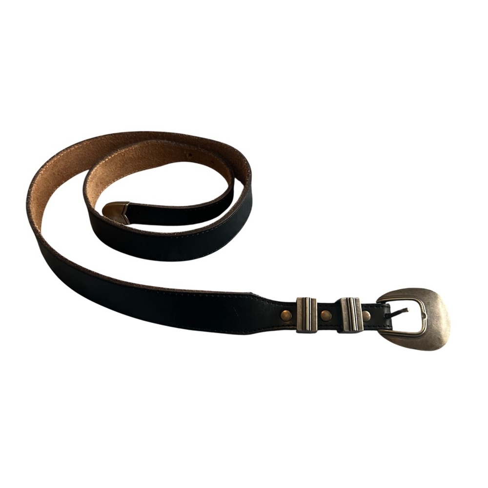 Ladies Banana Republic Black Leather Belt-Size Large
